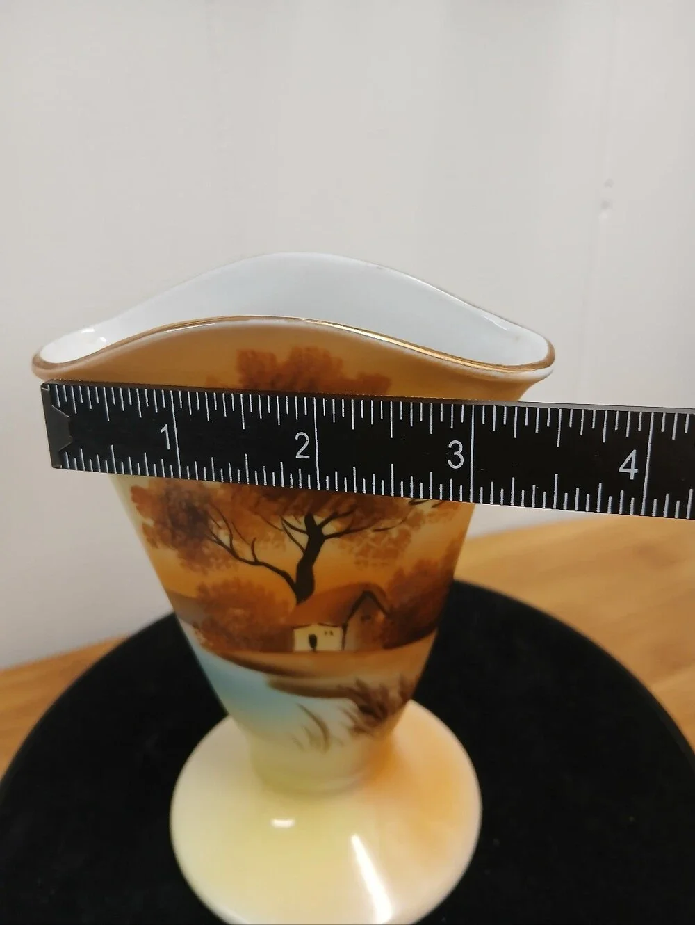 Vtg Noritake Morimura Vase in Warm Amber Tones 